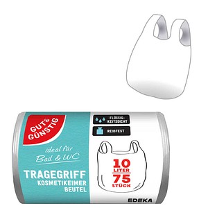 GUT&GÜNSTIG Kosmetikbeutel 10,0 l transparent, 75 St.