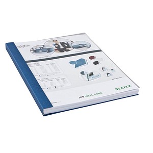 LEITZ Buchbindemappen blau Softcover für 106 - 140 Blatt DIN A4, 10 St.