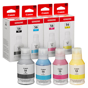 Canon GI-56 BK/C/M/Y schwarz, cyan, magenta, gelb Tintenflaschen, 4er-Set