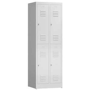 ClassiX Spind lichtgrau X-520220, 4 Schließfächer 59,0 x 50,0 x 180,0 cm