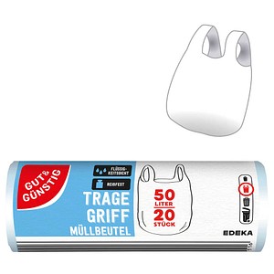 GUT&GÜNSTIG Müllbeutel 50,0 l transparent, 20 St.