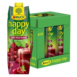 happy day Traubensaft Fruchtsaftkonzentrat 6x 1,0 l
