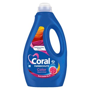 Coral FARBSCHUTZ COLOR Waschmittel flüssig, 1,125 l
