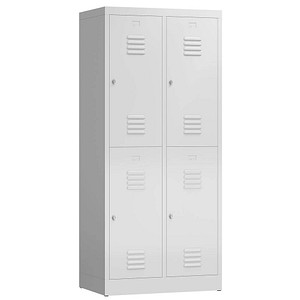 ClassiX Spind lichtgrau X-523220, 4 Schließfächer 80,0 x 50,0 x 180,0 cm