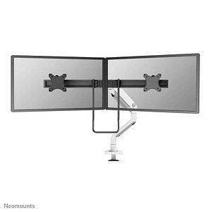 Neomounts Monitor-Halterung weiß für 2 Monitore, Tischklemme