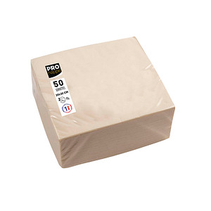 PROnappe Servietten creme 2-lagig 20,0 x 20,0 cm, 50 St.