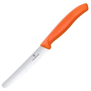 VICTORINOX Frühstücksmesser Swiss Classic silber, orange glatt, Klinge: 11,0 cm, 1 St.