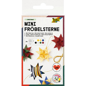 folia Faltblätter Fröbelsterne mini farbsortiert mehrfarbig