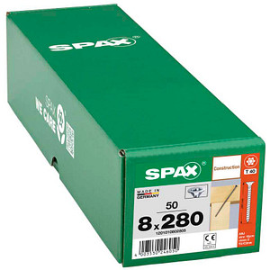 SPAX® Holzbauschrauben T40 Senkkopf WIROX 280mm  x 8 mm, 50 St.