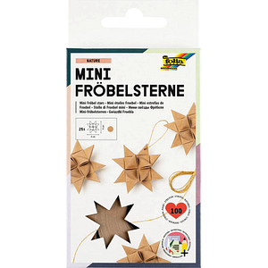 folia Faltblätter Fröbelsterne mini Kraftpapier braun 100 Blatt