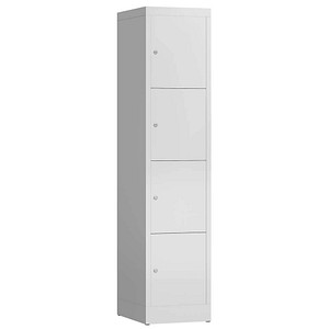 ClassiX Schließfachschrank lichtgrau X-523410, 4 Schließfächer 41,5 x 50,0 x 180,0 cm