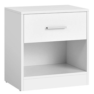 VASAGLE Nachttisch rechteckig MDF-Platte weiß 39,0 x 28,0 x 41,0 cm, 1 St.