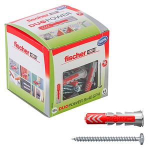 fischer DuoPower 8x40 S PH 2K 535464 Dübel mit Schrauben Ø 8 mm x 40 mm, 50 St.