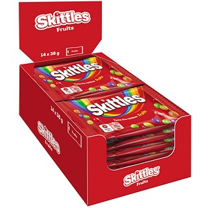 Skittles Fruits Kaubonbons 14 x 38,0 g, 14 St.