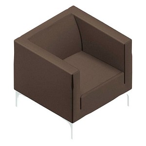 Quadrifoglio Besuchersessel Arte braun weiß Stoff 75,0 x 74,0 x 71,0 cm, 1 St.