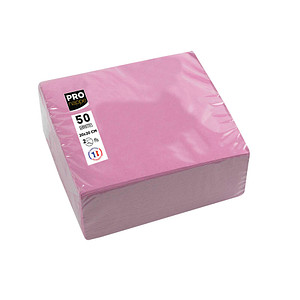 PROnappe Servietten rosa 2-lagig 20,0 x 20,0 cm, 50 St.