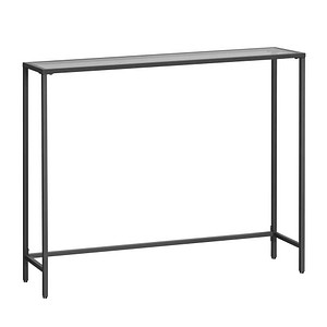 VASAGLE Konsolentisch rechteckig Glas schwarz 100,0 x 20,0 x 80,0 cm, 1 St.