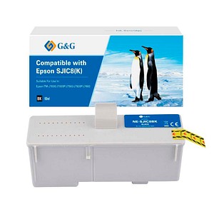 G&G  schwarz Druckerpatrone kompatibel zu EPSON S020407 / SJIC8K