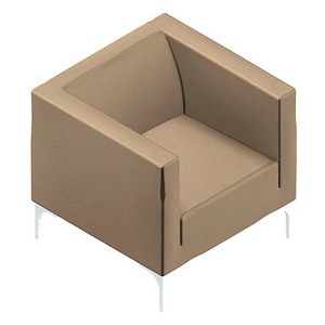 Quadrifoglio Besuchersessel Arte creme weiß Stoff 75,0 x 74,0 x 71,0 cm, 1 St.