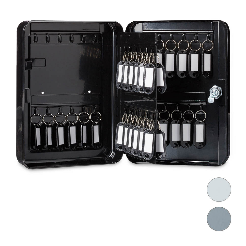 Zeller Schlüsselkasten Leaves - Metall Schwarz Mit 6 Haken