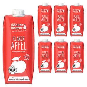 beckers bester Apfelsaft klar Direktsaft 6x 0,75 l