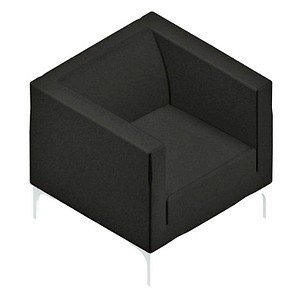 Quadrifoglio Besuchersessel Arte schwarz weiß Stoff 75,0 x 74,0 x 71,0 cm, 1 St.