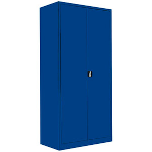 LÜLLMANN Stahlschrank 530343 enzianblau 4 Fachböden 92,5 x 42,2 x 195,0 cm, aufgebaut, 1 St.