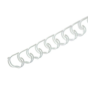 LMG Drahtbinderücken weiß für 65 Blatt, 100 St.