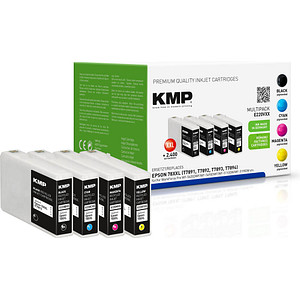 KMP E220VXX schwarz, cyan, magenta, gelb Druckerpatronen kompatibel zu EPSON T7891XXL, 4er-Set