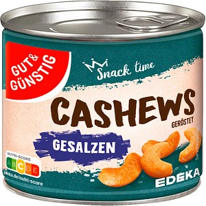 GUT&GÜNSTIG Cashews geröstet & gesalzen Nüsse 150,0 g, 1 St.