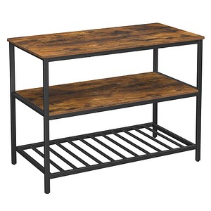 VASAGLE Küchenregal schwarz, vintagebraun 120,0 x 60,0 x 90,0 cm, 1 St.