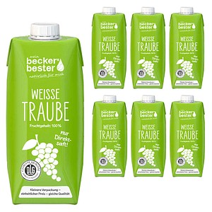 beckers bester Traubensaft weiß Direktsaft 6x 0,75 l