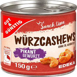 GUT&GÜNSTIG Würzcashews pikant gewürzt  150,0 g, 1 St.