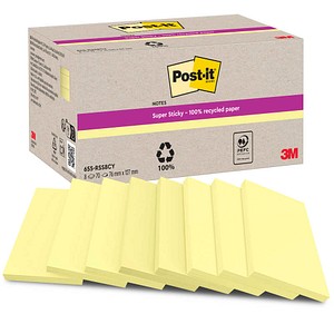 Post-it® Super Sticky Notes Haftnotizen extrastark gelb, 8 Blöcke