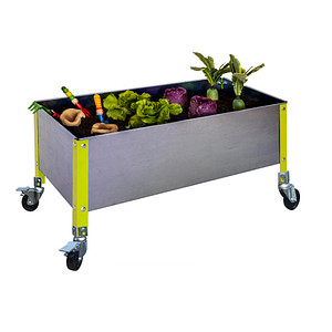 Simonrack Hochbeet SIMONGARDEN URBAN Metall grün, silber rechteckig 90,0 x 40,0 x 48,5 cm, 1 St.