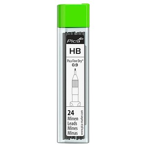 Pica Fine Dry 7030 Ersatzminen für Tieflochmarker-Bleistift grau HB 0,9 mm, 24 St.