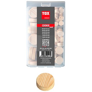 TOX Querholzplättchen-Sortiment Cookie wood Mini 82 tlg.