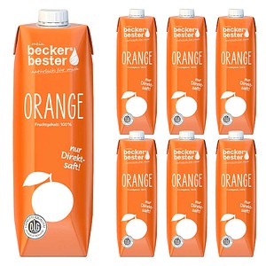 beckers bester ORANGE Direktsaft 6x 1,0 l