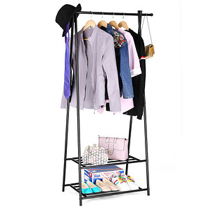 SONGMICS Kleiderständer HSR05BV1 schwarz Metall 87,5 x 155,0 cm, 1 St.