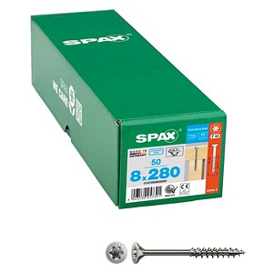 SPAX® Universalschrauben T40 Senkkopf Edelstahl A2 0197000802805 8 mm x 280 mm, 50 St.