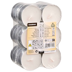 STARPAK Teelichter weiß, 24 St.