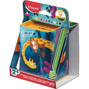 maped COLOR´PEPS INFINITY KIDY JUMBO mit Spardose Buntstifte farbsortiert, 12 St.