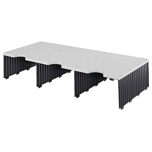 styro Sortierstation Styrodoc Jumbo Aufbaueinheit grau/schwarz mit 3 Fächern