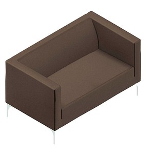 Quadrifoglio 2-Sitzer Sofa Arte braun weiß Stoff 128,0 x 74,0 x 71,0 cm, 1 St.