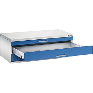CP 7100 Planschrank lichtgrau, enzianblau 3 Schubladen 110,0 x 76,5 x 42,0 cm, 1 St.