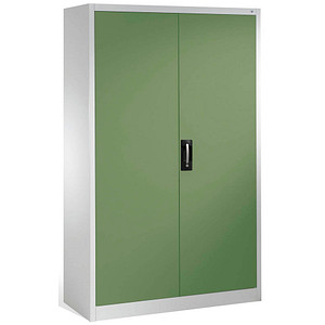 CP Stahlschrank 08931-00 S10012 lichtgrau, rededagrün 4 Fachböden 120,0 x 50,0 x 195,0 cm, aufgebaut, 1 St.