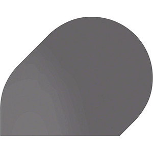 HAMMERBACHER Anbautisch höhenverstellbar HA81 grafit, grau Tropfenform 103,0 x 80,0 x 68,0 - 76,0 cm