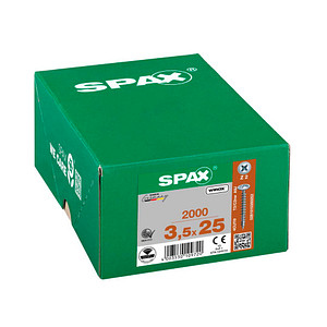 SPAX® Universalschrauben Z2 Rückwandkopf WIROX 25mm  x 3,5 mm, 2000 St.