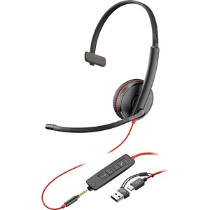 poly Blackwire 3215 Headset schwarz