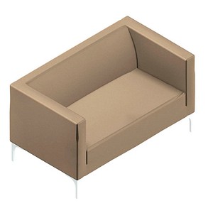 Quadrifoglio 2-Sitzer Sofa Arte creme weiß Stoff 128,0 x 74,0 x 71,0 cm, 1 St.